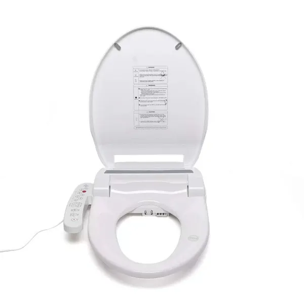Siège de Bidet électrique Couvercle de Toilette Intelligent avec Buse Siège Chauffant Fixation de Bidet Abattant WC Blanc