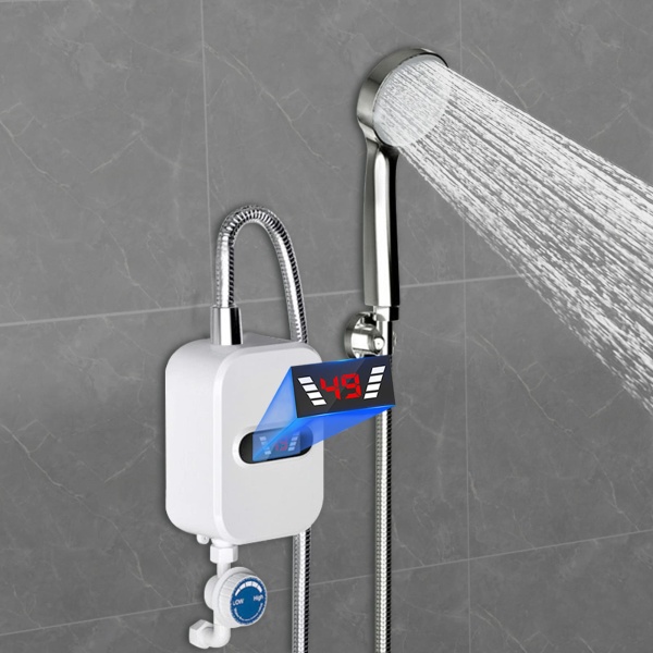 Mini chauffe-eau instantané 3,5 kW - Chauffe-eau électrique - Avec protection contre les fuites - Pour cuisine, salle de bain