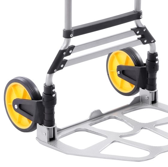 Chariot pliable pour transport portable, capacité de poids 120 kg, roues universelles