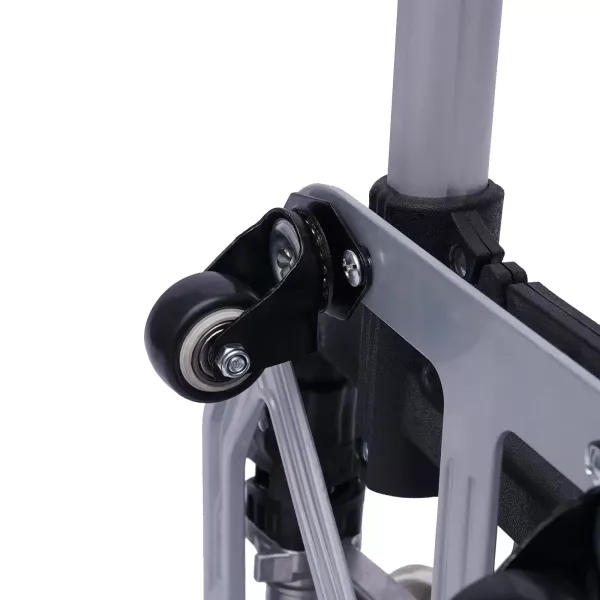 Chariot d'escalier pliable en aluminium avec 10 roues Noir Hauteur réglable