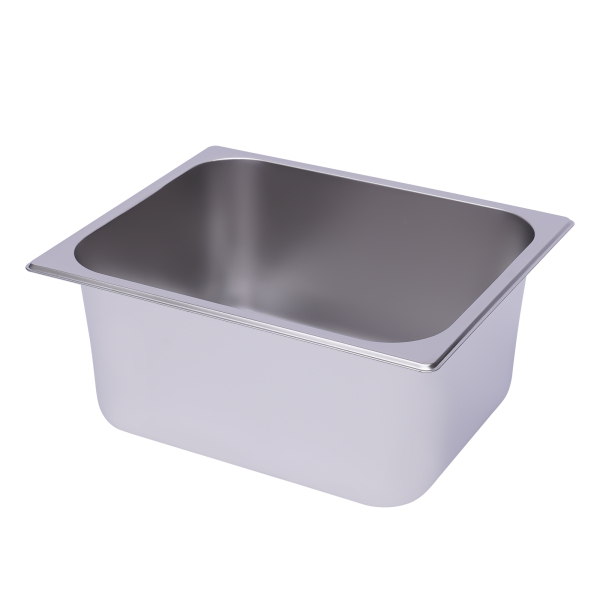 Lot de 6 casseroles de table à vapeur de 6 pouces de profondeur pour restaurant, poêle d'hôtel commerciale en acier inoxydable de calibre 201, acier inoxydable 201