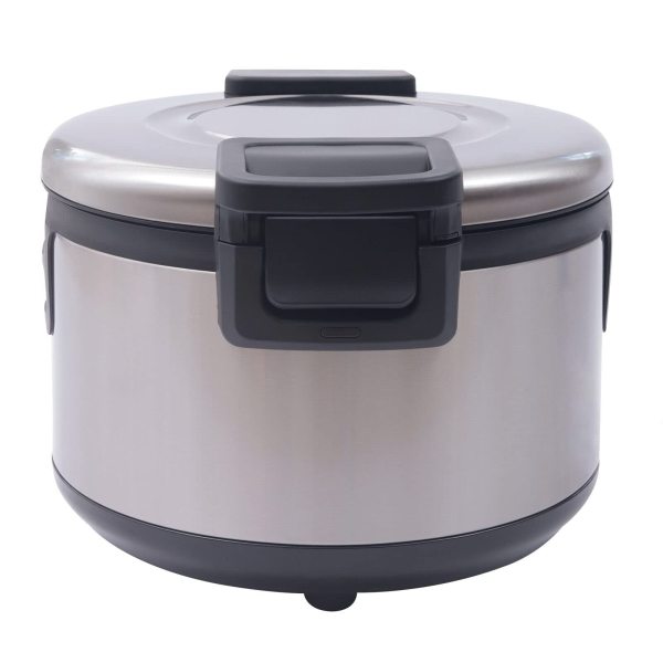 Cuiseur à riz 19L, Réchauffeur de riz à chaleur rapide, Chauffe-riz avec pot intérieur antiadhésif pour riz, soupe et d'autres aliments chauds