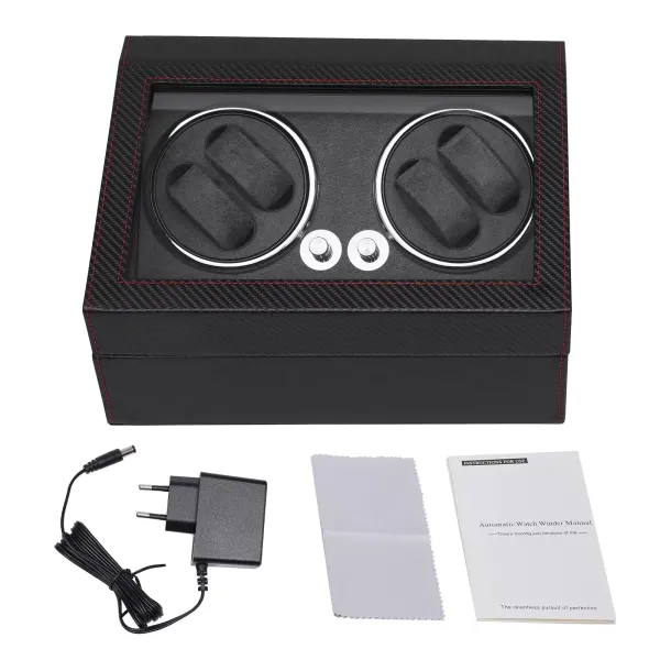 Remontoir automatique pour 4+6 chronomètres, moteur silencieux, boîtier en PU pour vitrine de montre