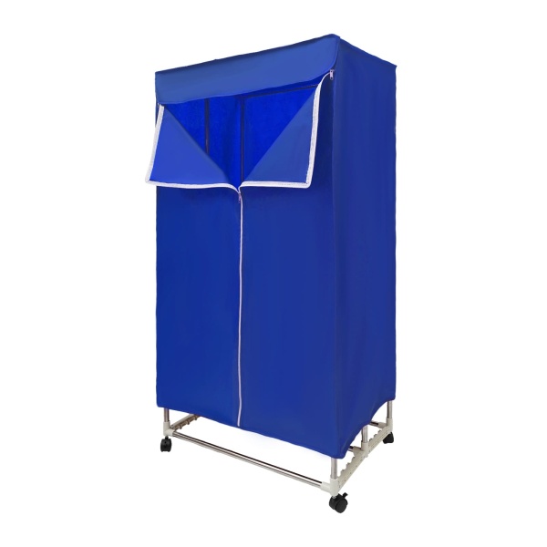 Séchoir électrique 1500 W avec minuterie (0-240 min), télécommande, double couche, design Dryer Machine pour appartements, maison, voyage (bleu)
