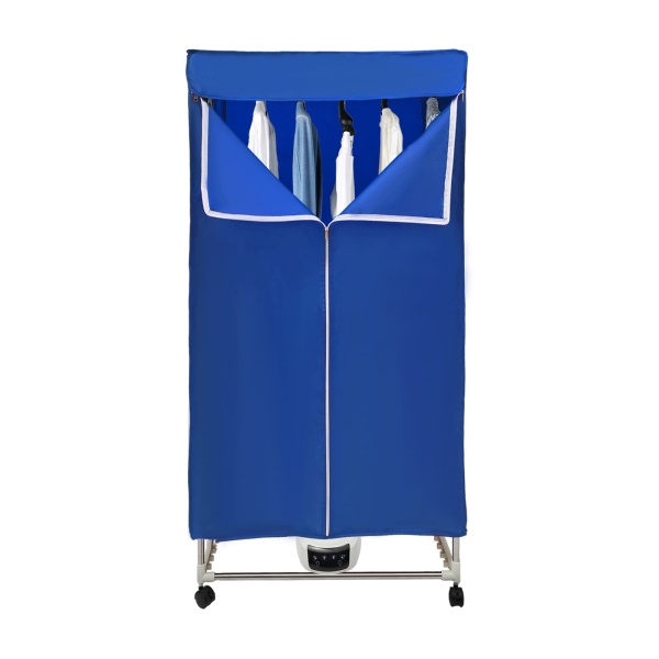 Lave-linge séchant, mini-séchoir portable pour appartements, commande tactile, fonction marche/arrêt et minuterie (bleu)
