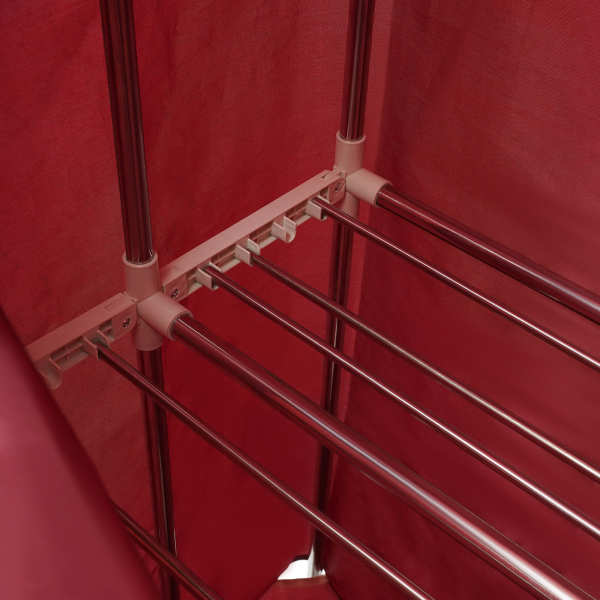 Lave-linge séchant, mini-séchoir portable pour appartements, commande tactile, fonction marche/arrêt et minuterie (rouge vin)