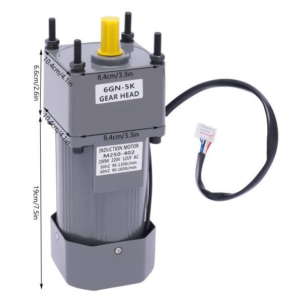 Moteur avec convertisseur de fréquence, moteur Ac à vitesse réglable (0-270Rpm)