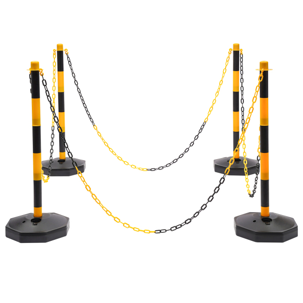 CNCEST Lot de 6 cônes de signalisation réglables avec base à remplir CNCEST Lot de 6 cônes de signalisation réglables avec base à remplir