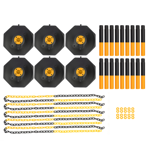 CNCEST Lot de 6 cônes de signalisation réglables avec base à remplir CNCEST Lot de 6 cônes de signalisation réglables avec base à remplir