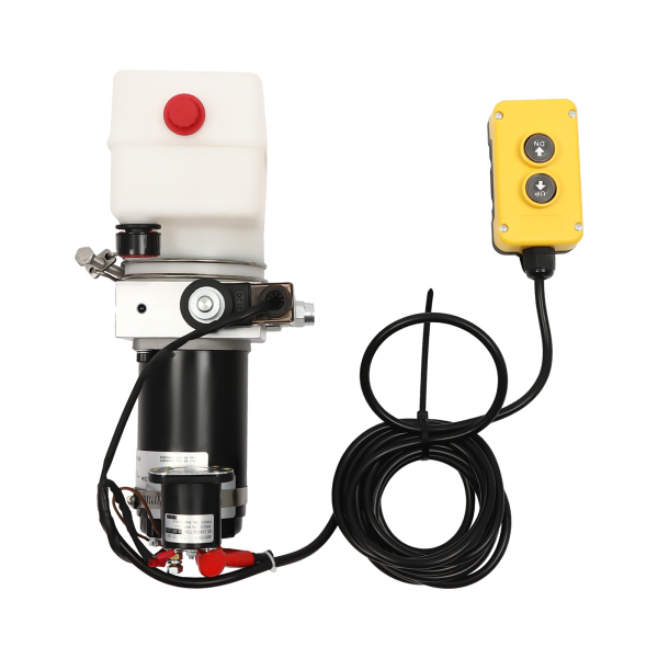 Pompe hydraulique simple effet pour benne, Groupe hydraulique 12V, 2850rpm, Débit de pompe : 1,1cc/r