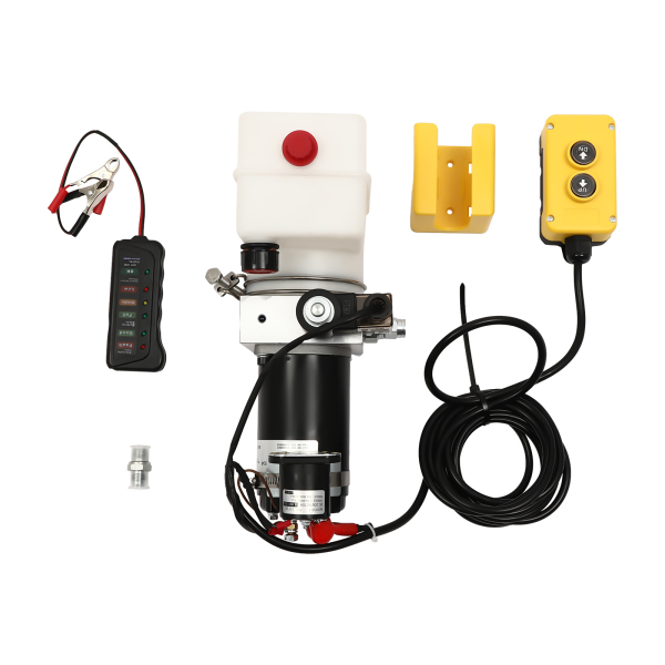 Pompe hydraulique simple effet pour benne, Groupe hydraulique 12V, 2850rpm, Débit de pompe : 1,1cc/r Pompe hydraulique simple effet pour benne, Groupe hydraulique 12V, 2850rpm, Débit de pompe : 1,1cc/r