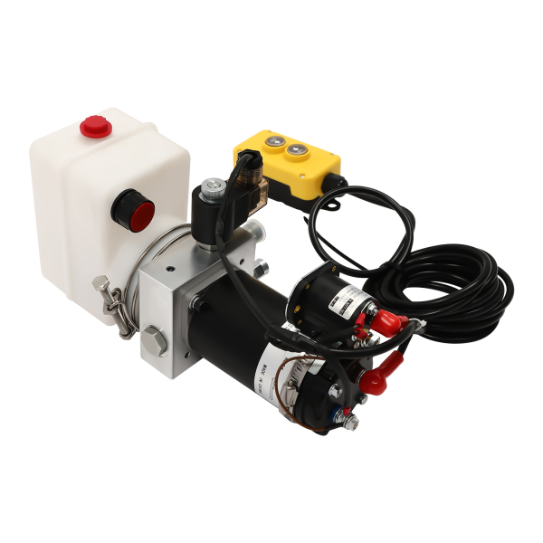 Pompe hydraulique simple effet pour benne, Groupe hydraulique 12V, 2850rpm, Débit de pompe : 1,1cc/r