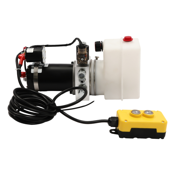 Pompe hydraulique simple effet pour benne, Groupe hydraulique 12V, 2850rpm, Débit de pompe : 1,1cc/r