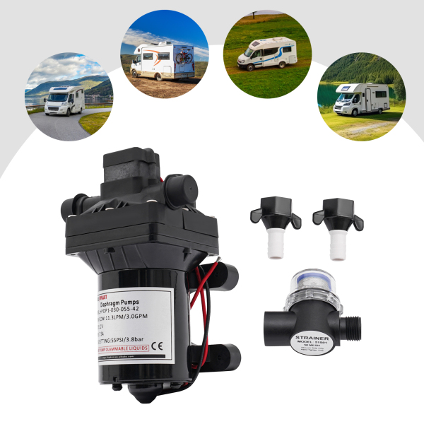 Pompe à membrane auto-amorçante - Pompe à eau haute pression - 12 V