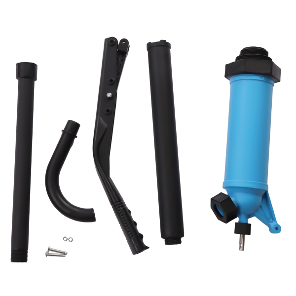 Pompe à fût à levier en plastique, pompe manuelle en PP, pompe à fût à bec bleu en PP Pompe à fût à levier en plastique, pompe manuelle en PP, pompe à fût à bec bleu en PP
