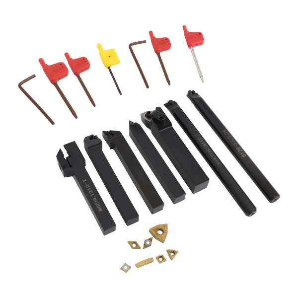 Outil de tournage de tour indexable, ensemble d'outils de tournage de 7 pièces, porte-outils de tour en métal Outil de tournage de tour indexable, ensemble d'outils de tournage de 7 pièces, porte-outils de tour en métal