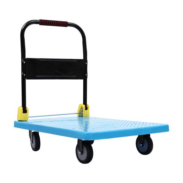 Chariot à main pliable, chariot à main pliable, pliable pour économiser de l'espace, bleu, 400 kg