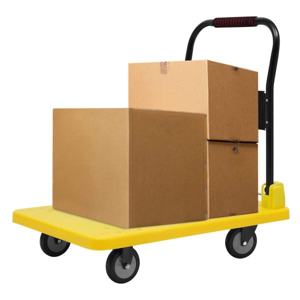 Chariot de transport pliable - Plate-forme pliante - Pour camion - Chariot à main - 400 kg - Avec roues rotatives à 360 degrés Chariot de transport pliable - Plate-forme pliante - Pour camion - Chariot à main - 400 kg - Avec roues rotatives à 360 degrés
