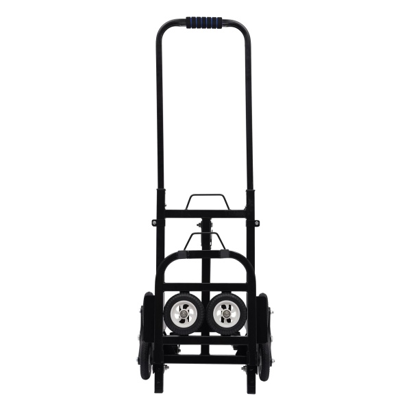 Diable pliable 150 kg - Chariot de transport en acier - Accoudoir réglable en hauteur - Chariot d'escalier avec 10 roues