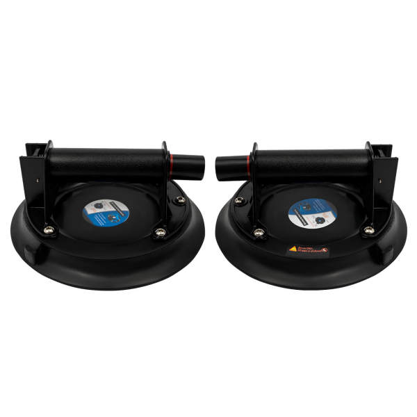 Lot de 2 vérins d'aspiration sous vide pour vitres - Pour surfaces plates et lisses - Charge maximale : 220 lbs
