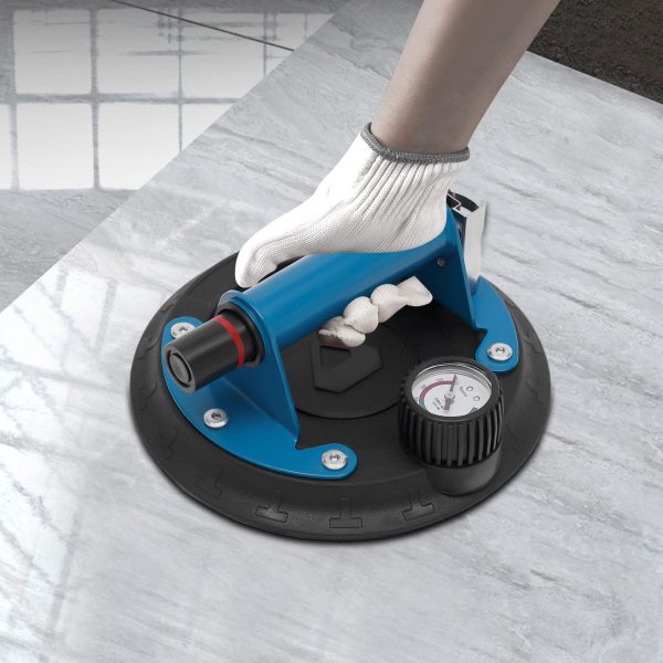 Ventouse concave sous vide pour le granit et le verre de levage à ventouse en verre avec poignée et pompe, capacité de charge de 240lbs