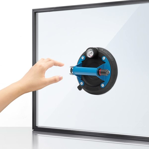 Ventouse concave sous vide pour le granit et le verre de levage à ventouse en verre avec poignée et pompe, capacité de charge de 240lbs