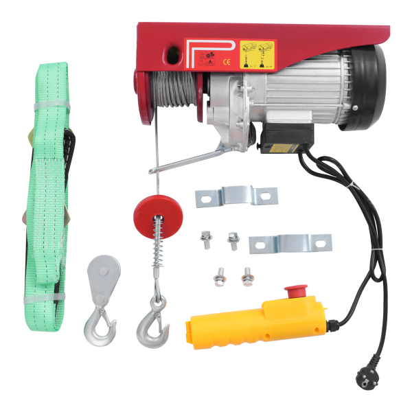 Palan électrique à câble métallique de 600 kg avec arrêt d'urgence de 12 m, palan électrique avec télécommande à câble, palan électrique pour garage, entrepôts Palan électrique à câble métallique de 600 kg avec arrêt d'urgence de 12 m, palan électrique avec télécommande à câble, palan électrique pour garage, entrepôts