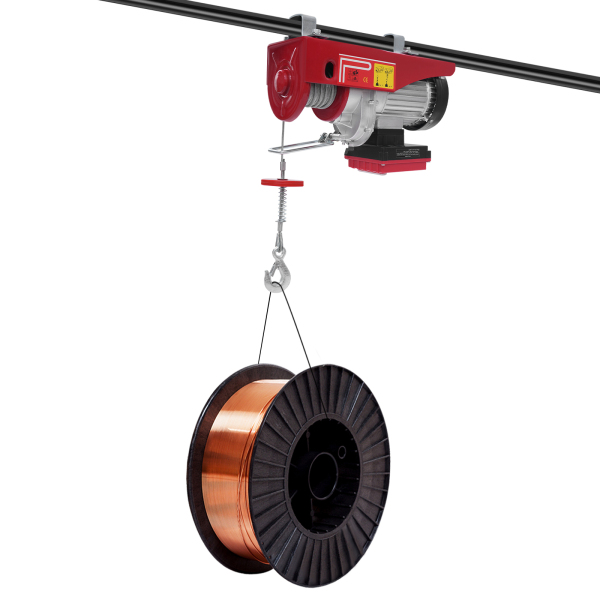 Palan électrique à câble métallique de 600 kg 12 m avec télécommande sans fil, palan électrique à commande sans fil, palan électrique à double élingue Palan électrique à câble métallique de 600 kg 12 m avec télécommande sans fil, palan électrique à commande sans fil, palan électrique à double élingue