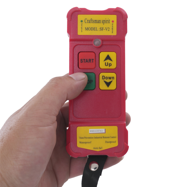 Palan électrique à câble métallique de 1000 kg 12 m avec télécommande sans fil, palan électrique à commande sans fil, palan électrique à double élingue