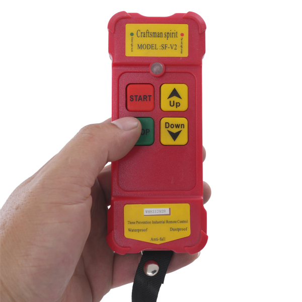 Palan électrique à câble métallique de 250 kg 12 m avec télécommande sans fil, palan électrique à commande sans fil, palan électrique à double élingue