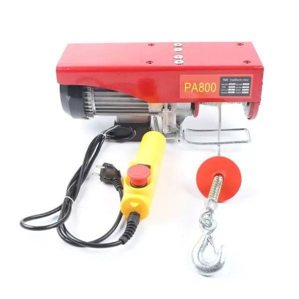 Palan électrique 800/1000 kg avec interrupteur d'arrêt d'urgence 220 V 1600 W Treuil électrique IP40 - Classe de protection 6 mm