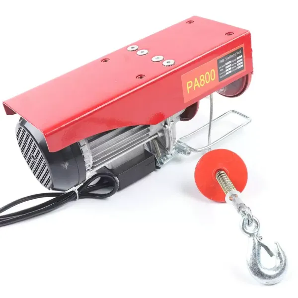 Palan électrique 800/1000 kg avec interrupteur d'arrêt d'urgence 220 V 1600 W Treuil électrique IP40 - Classe de protection 6 mm Palan électrique 800/1000 kg avec interrupteur d'arrêt d'urgence 220 V 1600 W Treuil électrique IP40 - Classe de protection 6 mm