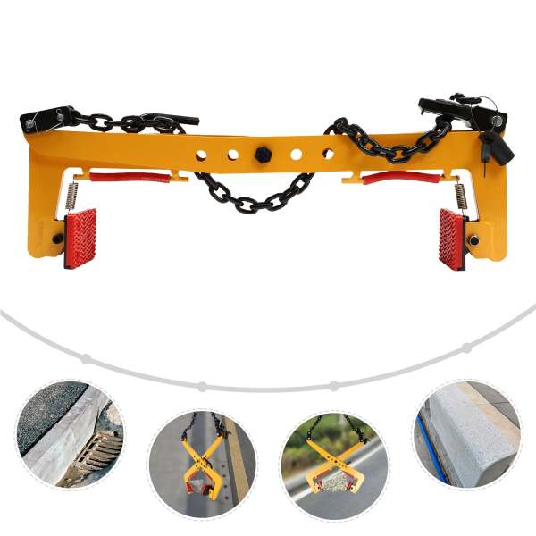 Pince à bordure réglable - Pince verticale pour soulever et transporter des plaques de marbre - Pince de suspension spéciale (9-17 pouces, 350 kg)
