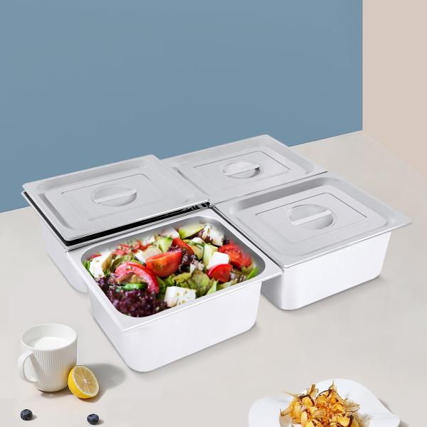 4 paquets de marmites à vapeur en acier inoxydable, Capacité de chaque produit : 7L, 32.5*26.5*26.5*15cm, Argent 4 paquets de marmites à vapeur en acier inoxydable, Capacité de chaque produit : 7L, 32.5*26.5*26.5*15cm, Argent