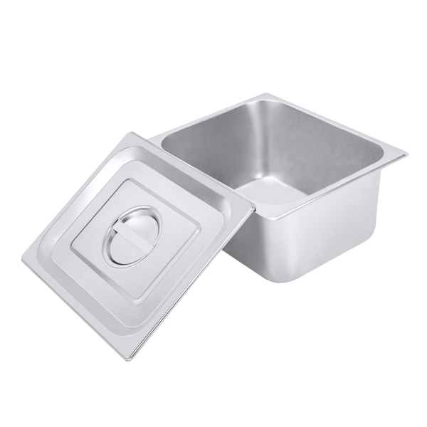 4 paquets de marmites à vapeur en acier inoxydable, Capacité de chaque produit : 7L, 32.5*26.5*26.5*15cm, Argent
