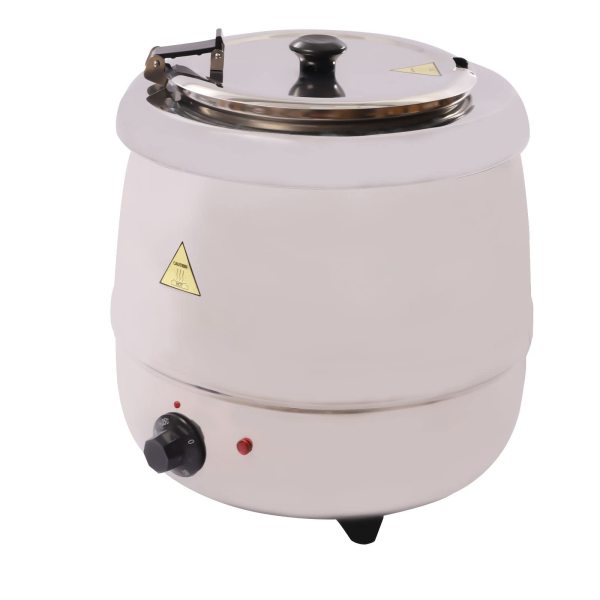 Chauffe-soupe commerciale avec couvercle et insert amovible en acier inoxydable pour buffet, restaurant
