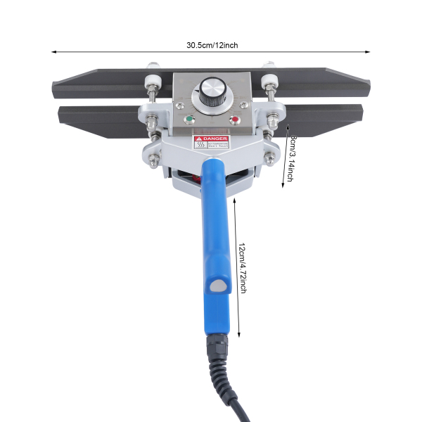 Thermoscelleuse portative de 30 cm, thermoscelleuse portative à sertir - Bleue