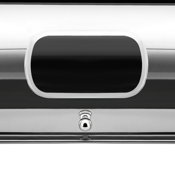 Boîte à pain en acier inoxydable pour comptoir de cuisine, boîte à pain avec couvercle enroulable et fenêtre transparente