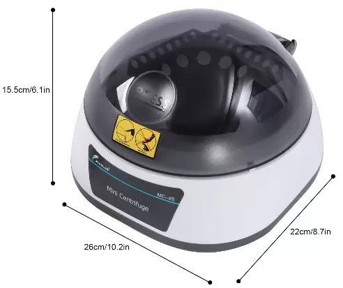 Mini centrifugeuse électrique de laboratoire 4000 tr/min Centrifugeuse de laboratoire pour micro tube x 12 et 0,2 ml* 8 PCR Stripex4