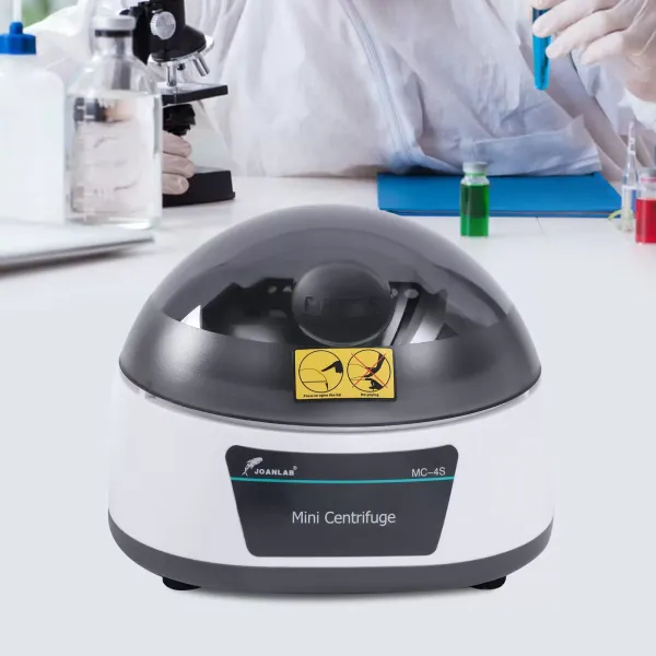 Mini centrifugeuse électrique de laboratoire 4000 tr/min Centrifugeuse de laboratoire pour micro tube x 12 et 0,2 ml* 8 PCR Stripex4