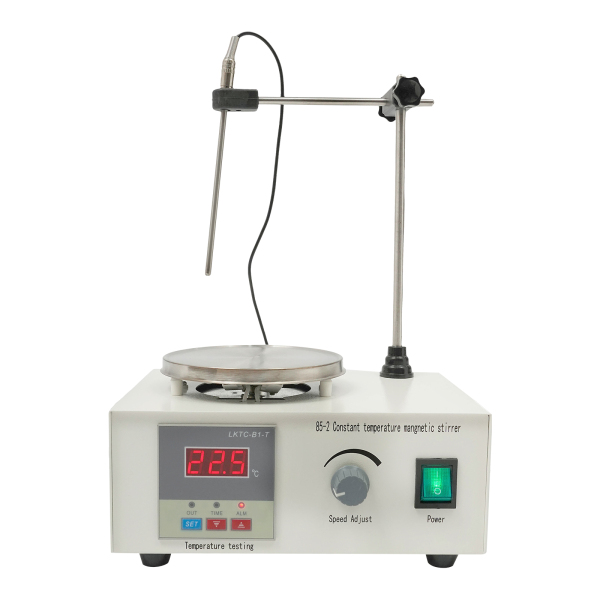 Agitateur magnétique avec moteur de haute qualité, contrôle de la température (0-99℃) et contrôle de la vitesse en continu (0-2000rpm)