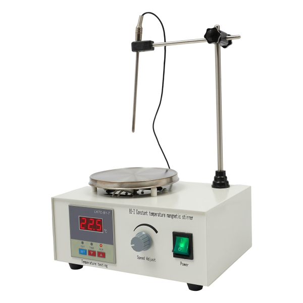 Agitateur magnétique avec moteur de haute qualité, contrôle de la température (0-99℃) et contrôle de la vitesse en continu (0-2000rpm)