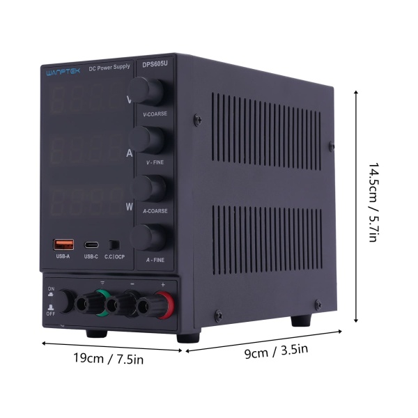 Bloc d'alimentation de laboratoire réglable DC 0-60V 0-5A pour les cours de laboratoire Mode de travail avec protection contre les courts-circuitset
