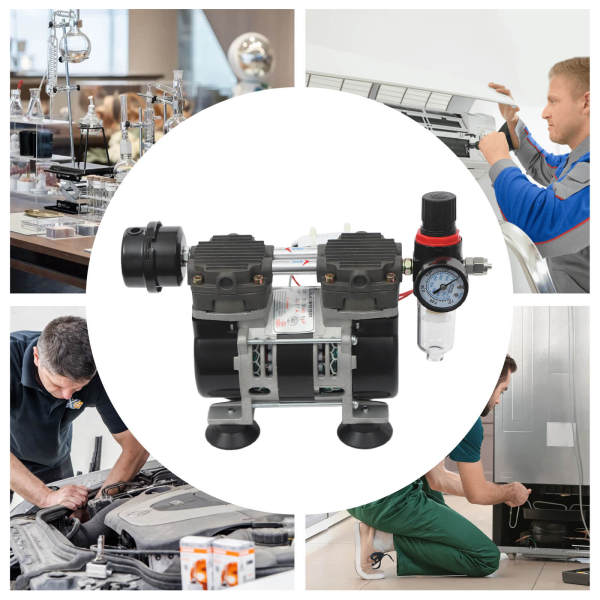 Pompe à vide sans huile pour laboratoire sans huile Pompe à vide sans huile 200 W 1450 tr/min 60 L/min