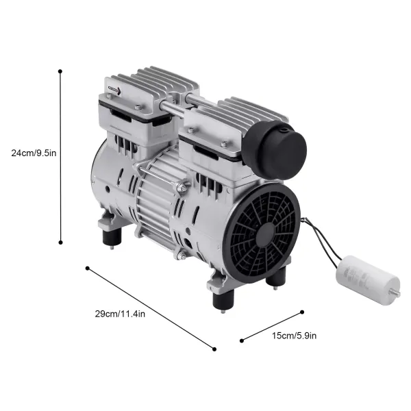 Pompe à vide Compresseur d'air sans huile Compresseur pompe à vide 750 W