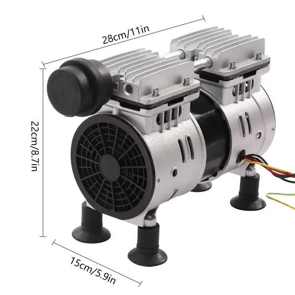 220V micro Membrane Pompe à vide de laboratoire dentaire 550w Pompe à air 3.6cfm