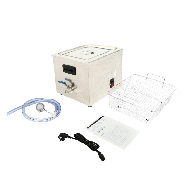 Nettoyeur à ultrasons professionnel avec panier chauffant, minuterie numérique, chauffage à ultrasons 15L 220V Nettoyeur à ultrasons professionnel avec panier chauffant, minuterie numérique, chauffage à ultrasons 15L 220V