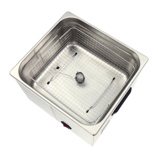 Nettoyeur à ultrasons professionnel avec panier chauffant, minuterie numérique, chauffage à ultrasons 15L 220V