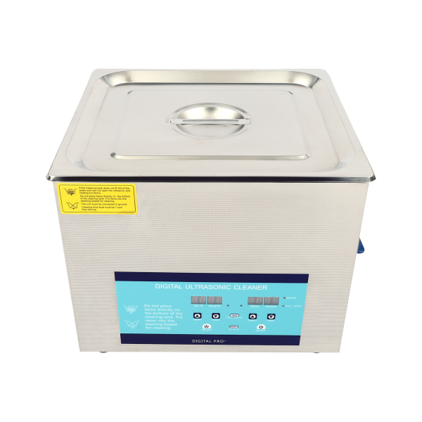 Nettoyeur à ultrasons professionnel avec panier chauffant, minuterie numérique, chauffage à ultrasons 15L 220V