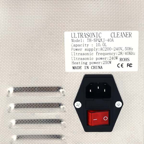 Appareil de nettoyage à ultrasons avec panier chauffant - Minuterie numérique - Nettoyeur à ultrasons professionnel en acier inoxydable